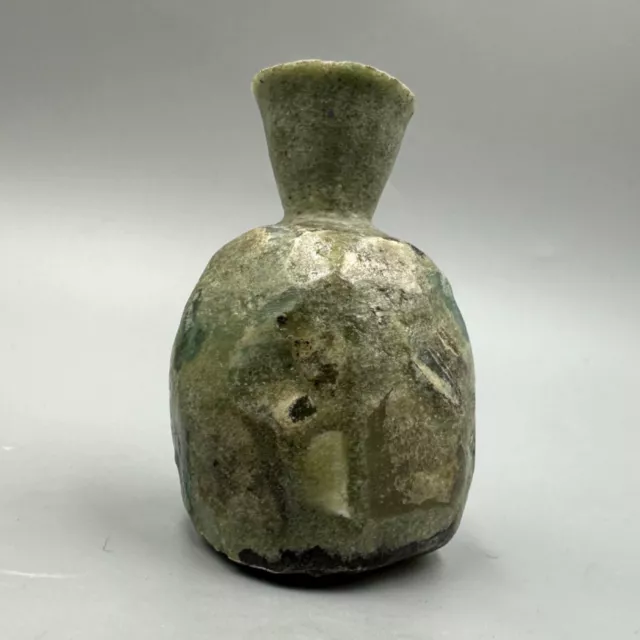 Very rare ancient 1st century Roman glass medicine bottle
