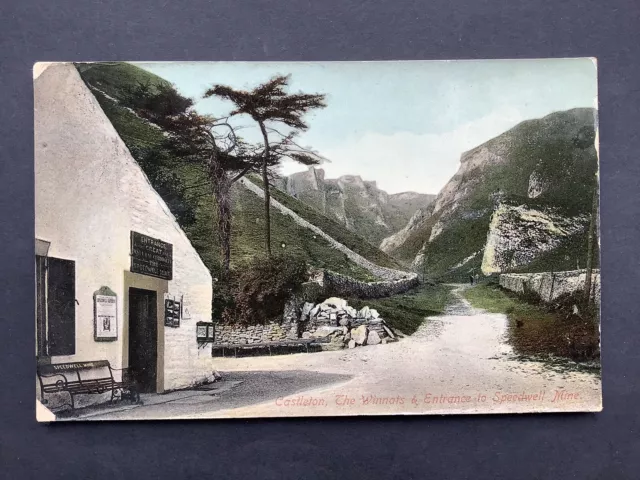 Vintage Postcard, Castleton, Winnats Pass, Speedwell Mine, Early View