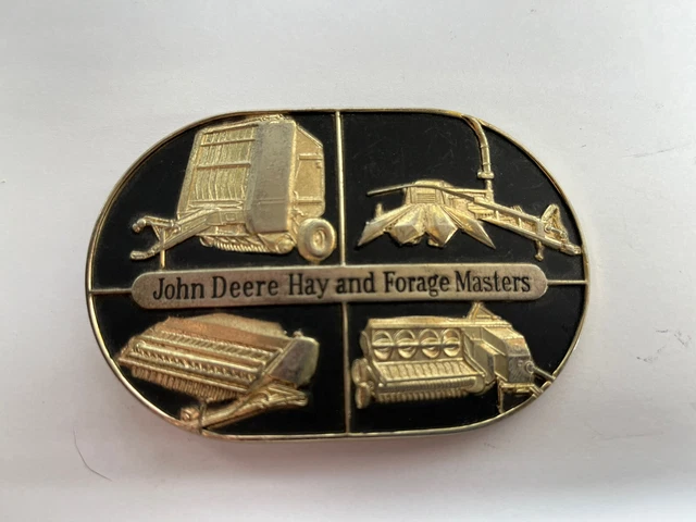 vtg John Deere Hay and Forage Masters farm machinery belt buckle ***READ