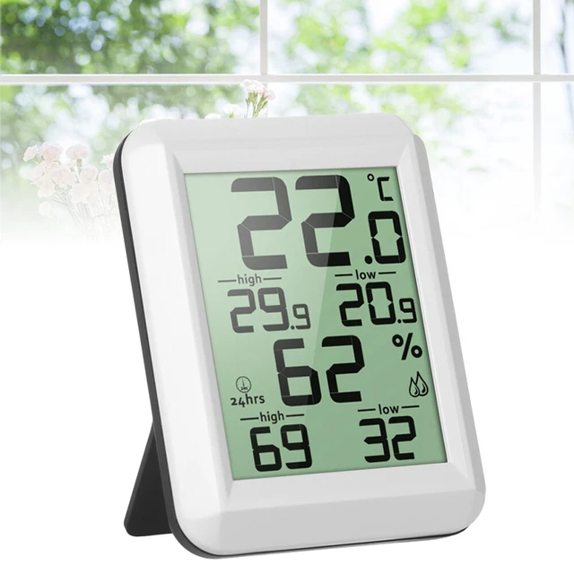 Medidor de humedad digital higrómetro medidor de temperatura digital interior termómetro