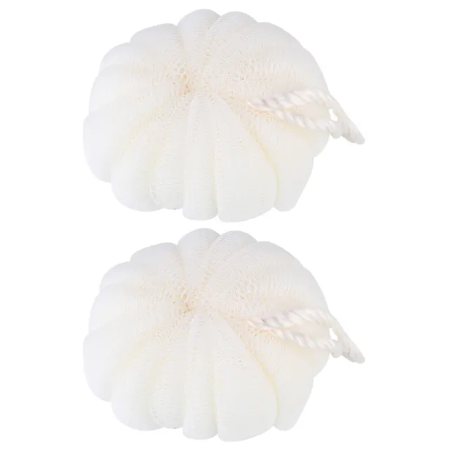 2 piezas bolas reticuladas ducha esponja de baño luffa cepillo corporal flor de baño bañera