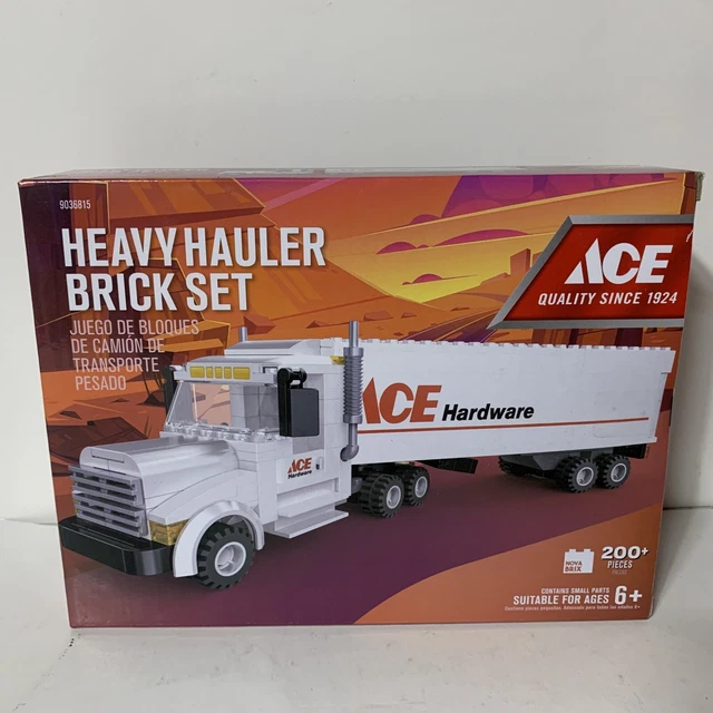 ACE HARDWARE “HEAVY Hauler” Brick Set NIB 200+ Pieces Lego 29.99