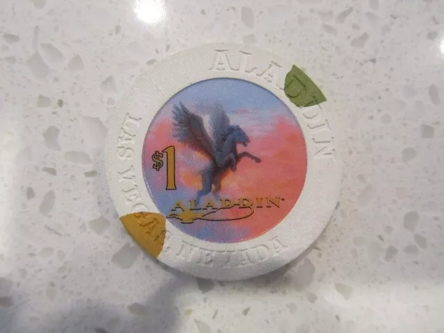 $1 ALADDIN Casino Chip Las Vegas NV Nevada + FREE Mystery Bonus Poker Chip