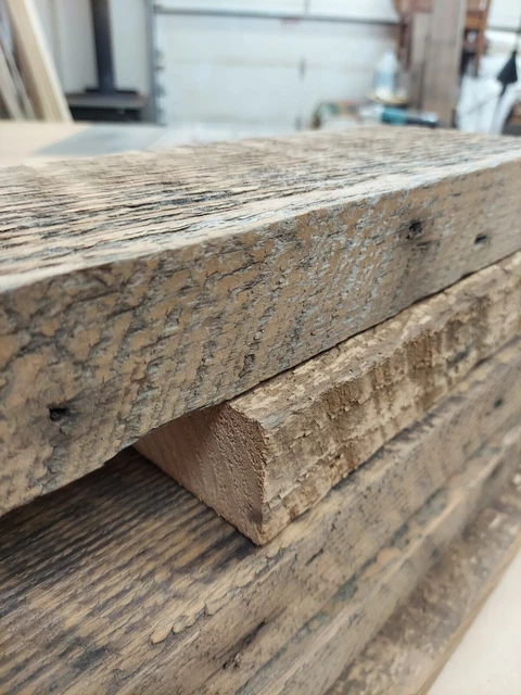 Floating Reclaimed rustic Barn Wood shelves  Kitchen Shelf lot of 5 craft arts 3