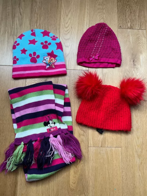 Set cappello invernale/sciarpa ragazza - Paw Patrol/Disney taglia 4-6 anni circa