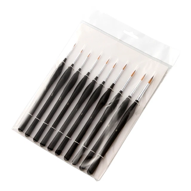 Set di pennelli per pittura di dettaglio 10 pezzi Pennelli per pittura per E5J9 2