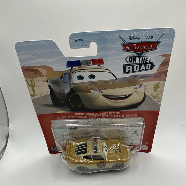 DISNEY PIXAR CARS Lightning McQueen Deputy Hazard On The Road Diecast 1 ...