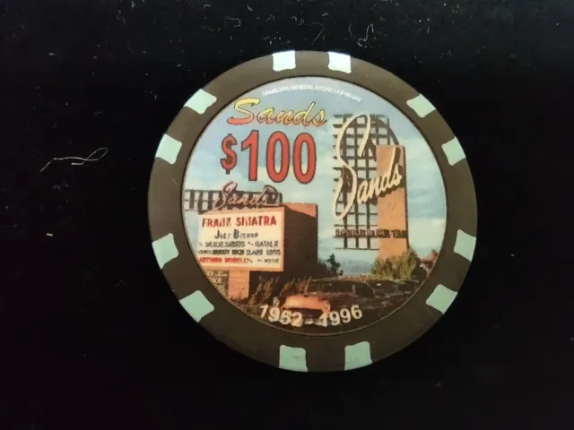 $100  Sands  Casino Poker Chip Las Vegas Nv #332