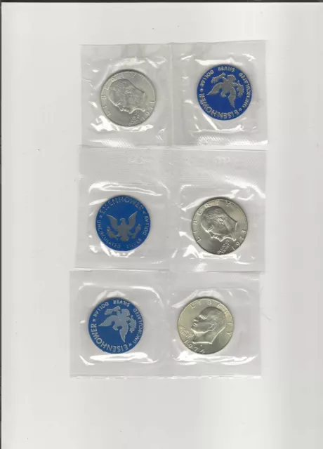 Eisenhower 40% Silver Dollars Mint Sealed 71S 73S 74S