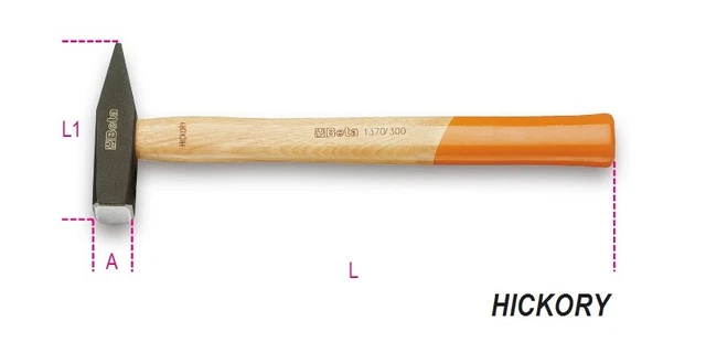 Beta Outils 1370 D'Ingénieur Marteau Noyer Blanc Tige 2000g 400mm 013700070