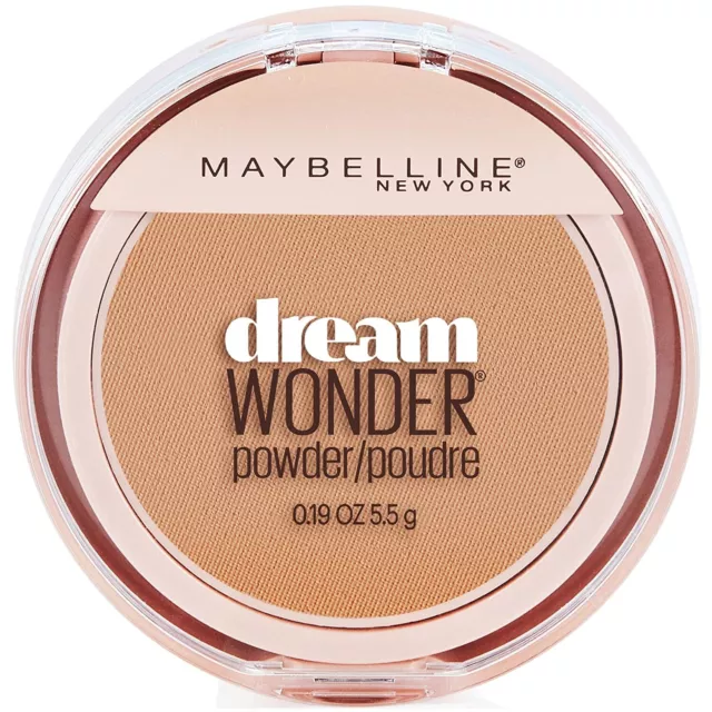 Maybelline New York Dream Wonder Powder Makeup, Sun Beige pkg of 2 New.