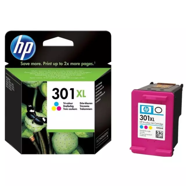 Cartuccia Originale Hp 301 Xl Tre Colori- Tricromia - Nuova - Posta 1 Tracciata