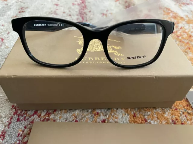 Burberry BE 2263 3001 Womens Black Glasses Frames - New w/ Box -  Authentic !!!!