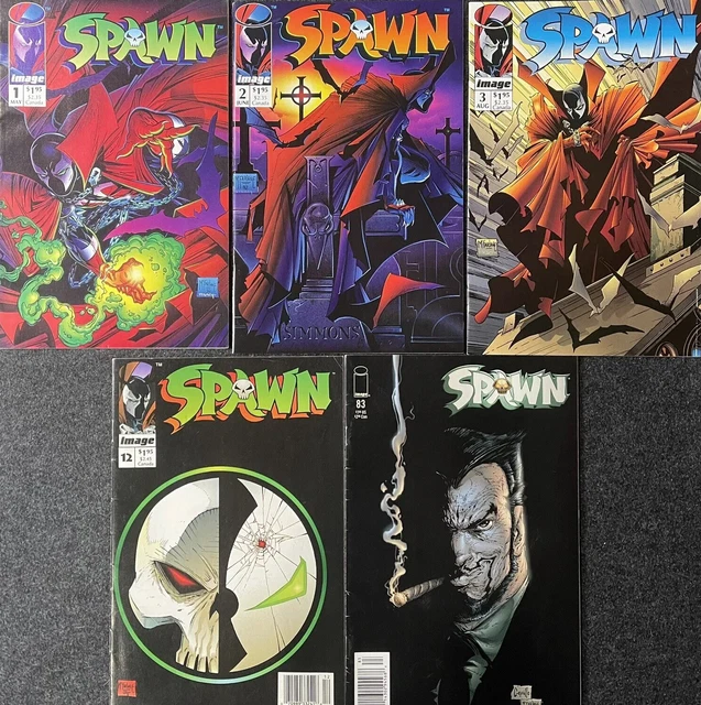 SPAWN #1 2 3 12 83 May 1992 First Printing Image Comics Todd McFarlane NEAR MINT