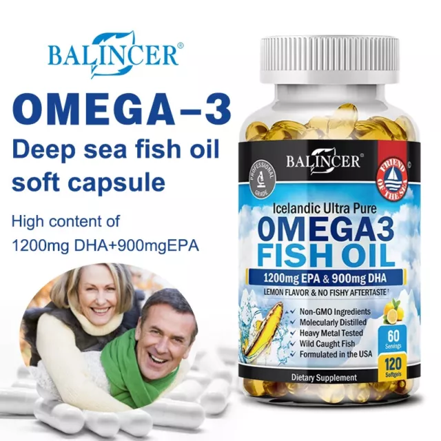 Capsule Di Olio Di Pesce Omega3 Da 2250 Mg, Buona Immunità, Antiossidante