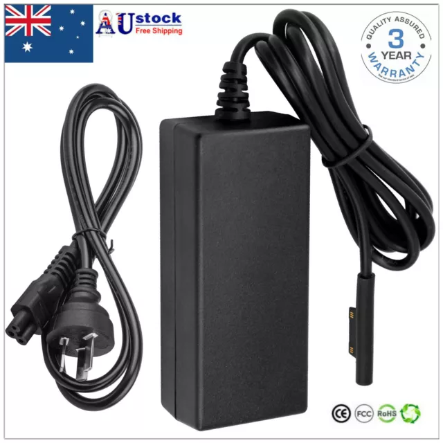 Power Supply Charger AC Adapter & AU Cord For Microsoft Surface Pro 4 1724 Tab