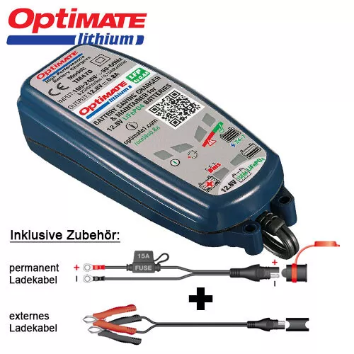 Batterieladegerät Tecmate OptiMate 4s TM-470 Lithium 0.8A, nur für LiFePO4 Akkus