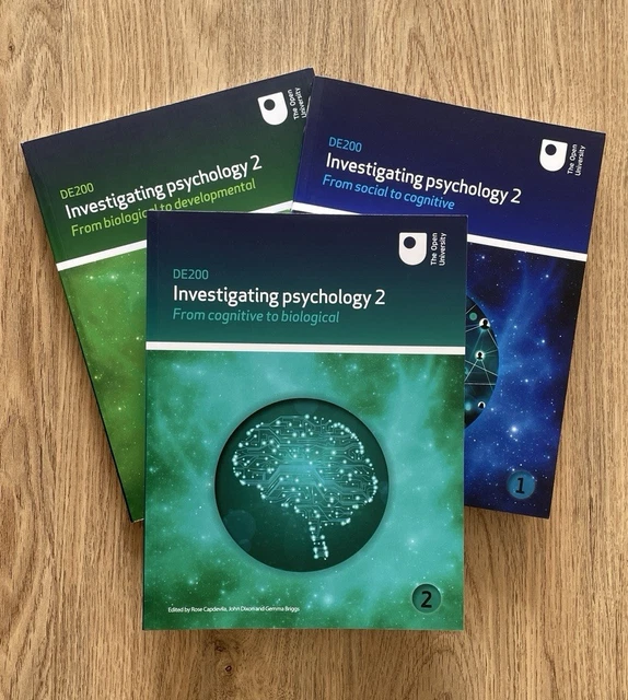 OPEN UNIVERSITY DE200 Investigating Psychology Course Books 1-3