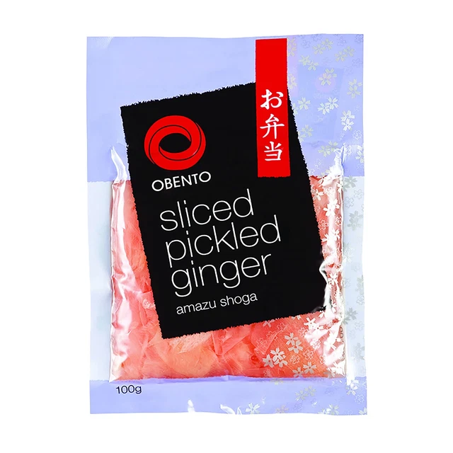 SLICED PICKLED GINGER Pink, Gingembre mariné tranché rose, 100 g EUR 5 ...