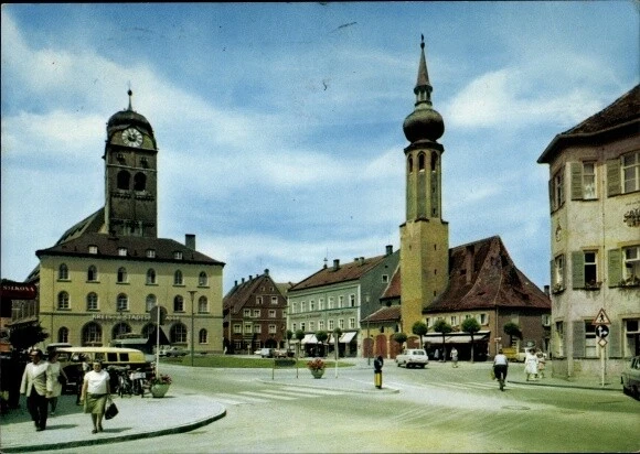 Ak Erding in Oberbayern, Schrannenplatz, Sparkasse - 3339668