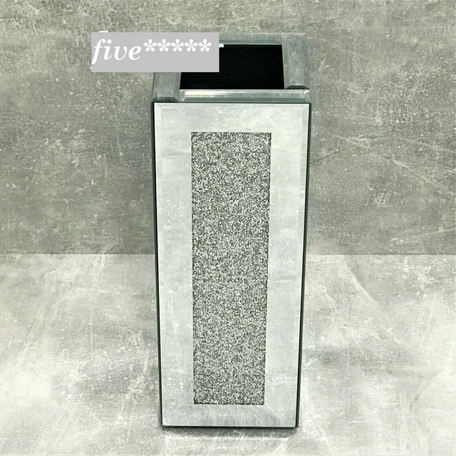 Beautiful Mirrored Vase Crushed Diamond Silver Crystal Decorative Vase Flower