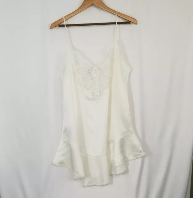 Vintage Faye White Lace Bridal Negligee Nightgown Slip Lingerie