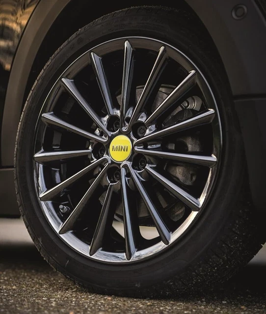 ORIGINALI MINI coprimozzo.  36132354151. SET DI 4 giallo brillante. R54 R55 R56 ecc 26C 2