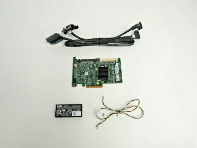 Dell T954J PERC 6/i SAS RAID Controller w/ Cables Batt PowerEdge R610 42-1 57-1 Dell T954J PERC 6/i SAS RAID Controller w/ Cables Batt PowerEdge R610 42-1 57-1