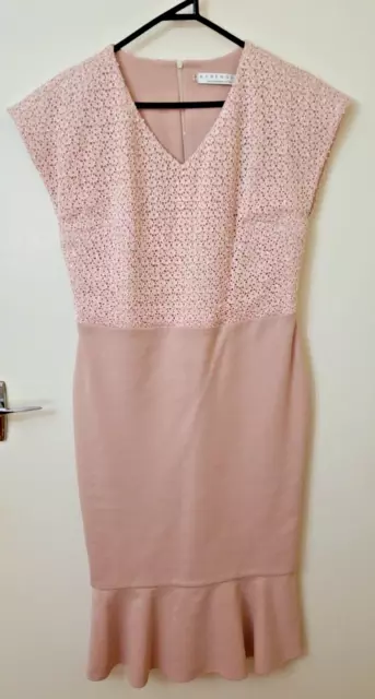 KARENGEE / KAREN GEE  Womens Size L or 14 Dress lace pink on EUC stunning