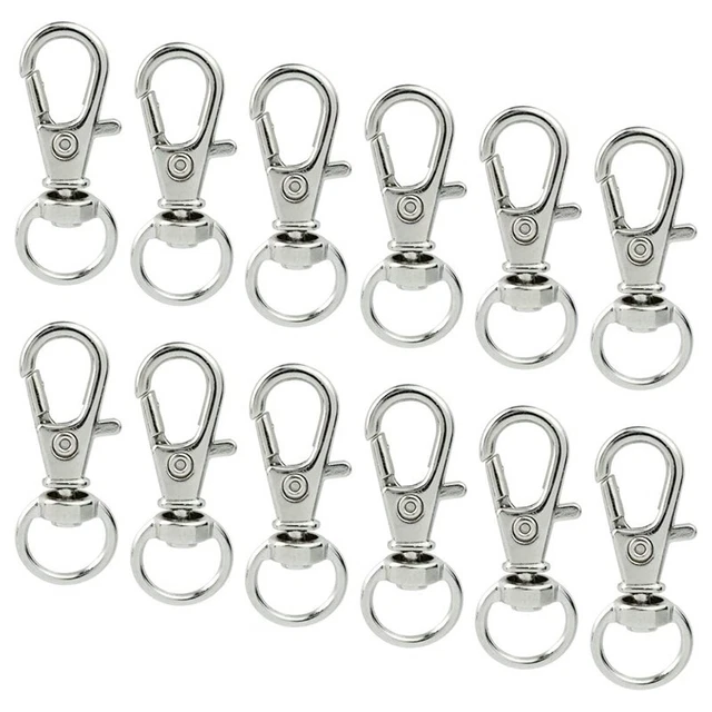 50 Pcs Swivel Clasps Lanyard Snap Hook,Metal Swivel Lanyard Snap Hook Lobster C