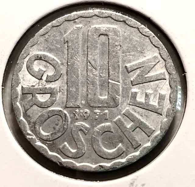 1971  AUSTRIA  10 Groschen  Coin -  KM# 2878 - Combined Shipping (#INV8522)