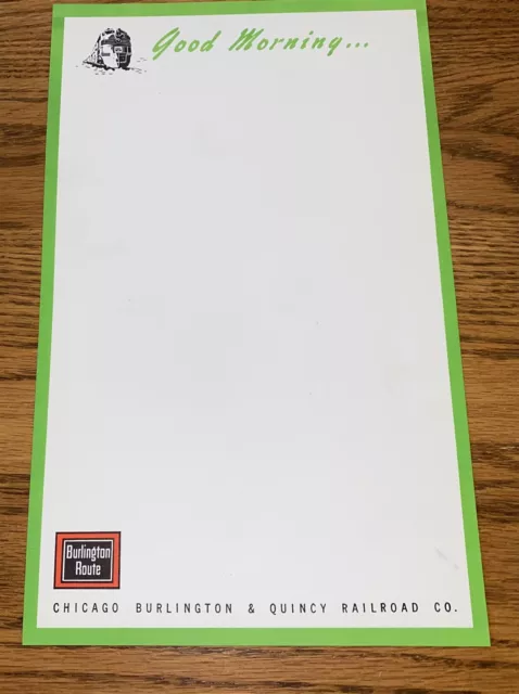 Burlington Route Railroad Single sheet Dining Car Breakfast Menu