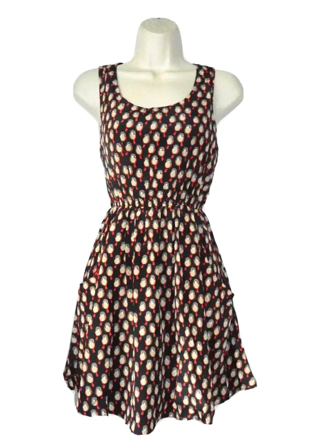Womens Dark Blue Robinson Dress Ladies Holiday Midi Summer Dresses Size 8 S/M