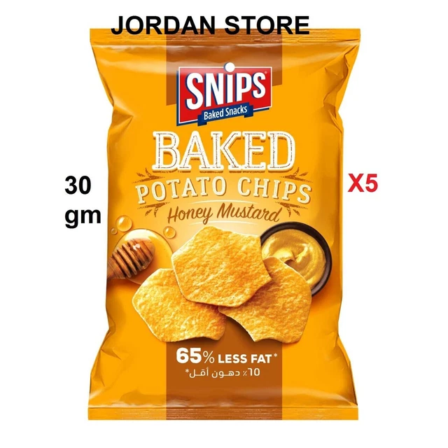 Snips Chips di senape al miele al forno 60gm X 5 pack HALAL حلال