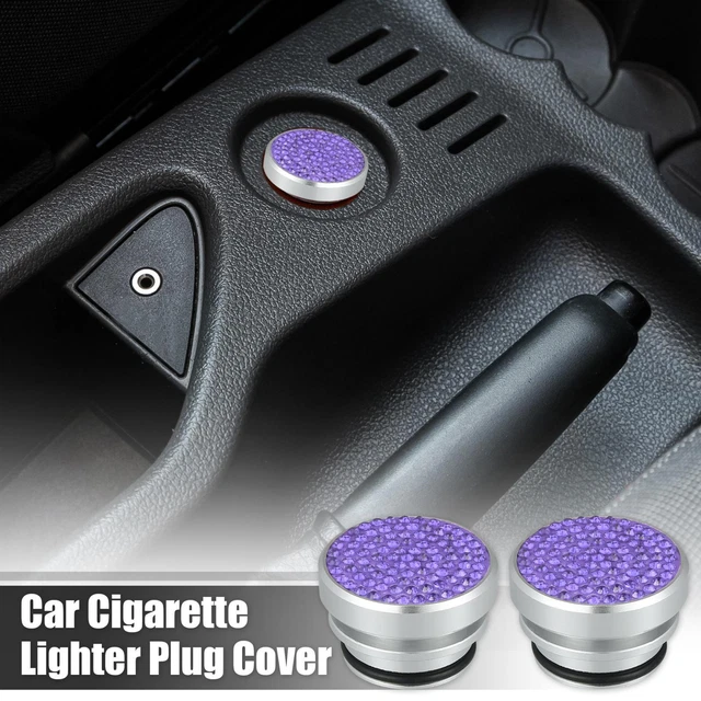 2pcs Cigarette Lighter Cover Cap 12 Volt Universal for Vehicle Boat RV Purple