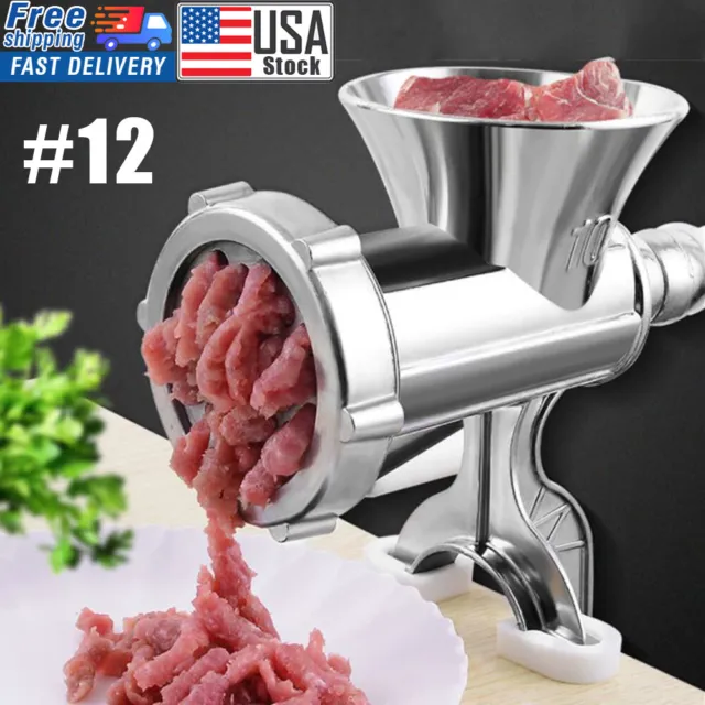 Table Hand Crank Manual Meat Grinder Mincer Stuffer Sausage Filler Maker Machine
