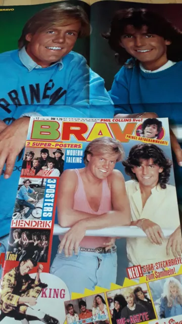 BRAVO Nr.12 vom 14.3.1985 mit Riesenposter Modern Talking,  Duran Duran, Ärzte..