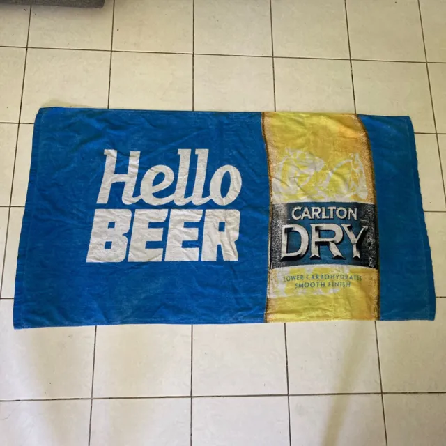 Carlton Dry Hello Beer Beach Towel - 136cm x 74cm CUB Australia