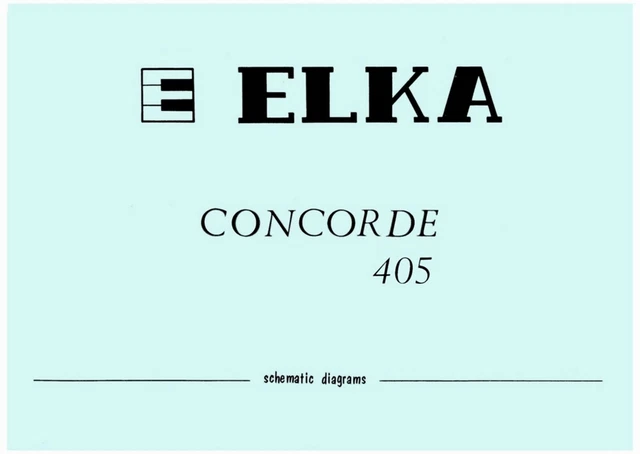 ELKA CONCORDE 405 Service Manual Schematic Diagrams Circuit Diagram 44