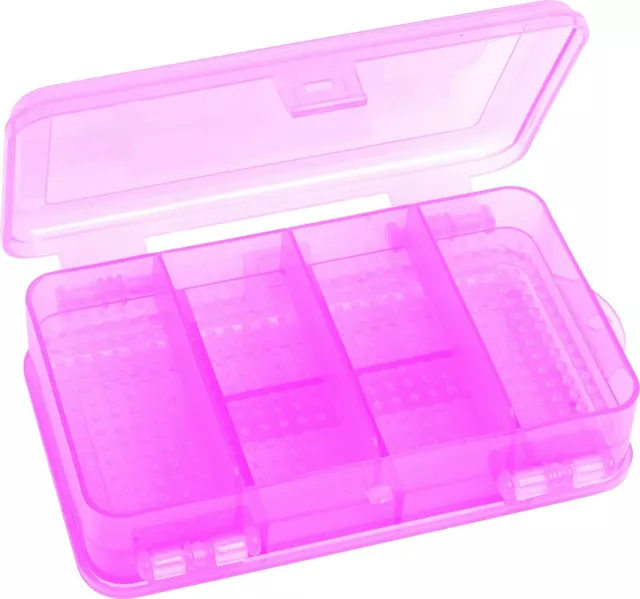 PINK FISHING TACKLE Box Double Sided for Hooks Weights Etc 15 x 10 x 4.5cm  £8.92 - PicClick UK