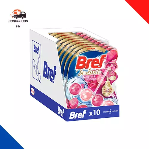 Bref WC Deluxe Magnolia Précieux – 10 Blocs WC (10X50G) – Produit Nettoyant WC