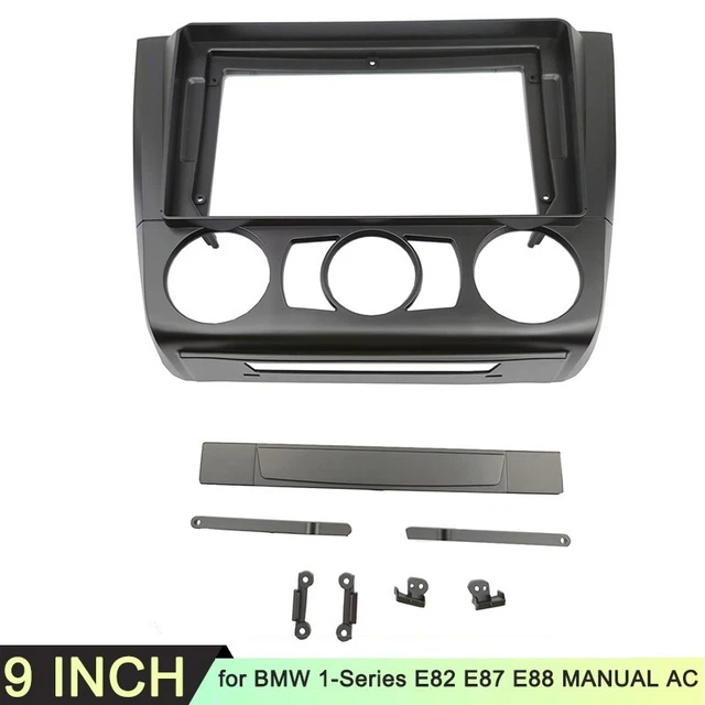 9 INCH Radio Fascia Frame Fit for BMW 1-Series E82 E87 E88 2008-2012 MANUAL AC