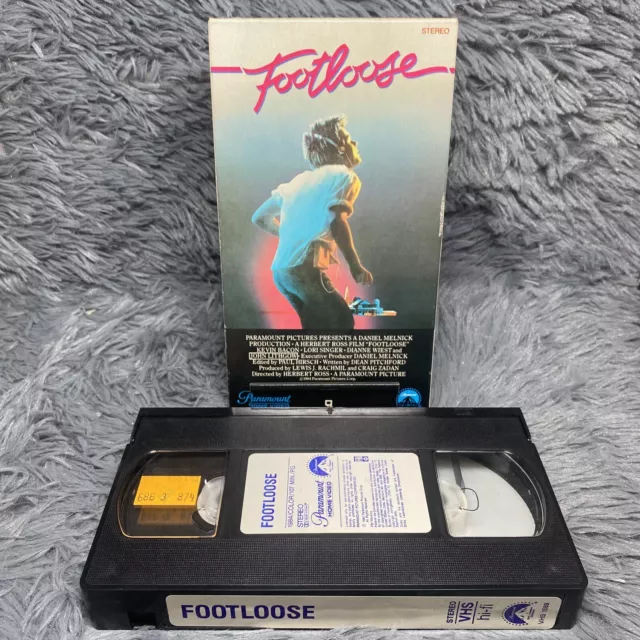 Footloose Vhs Tape 1984 Kevin Bacon Classic Movie John Lithgow 80S Film ...
