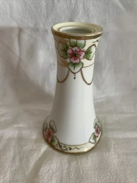 For Your Valentine! Nippon Hand Painted Moriage Vase.