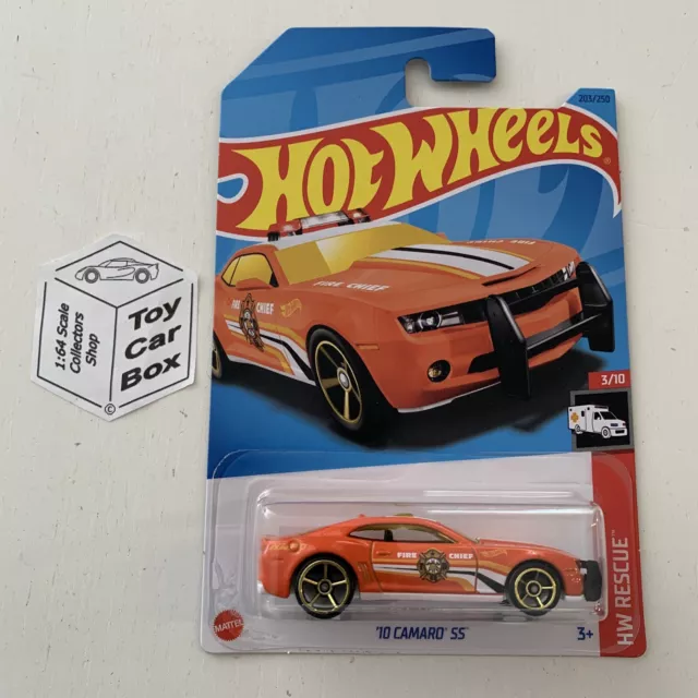 2023 HOT WHEELS #203 - ‘10 Camaro SS (Orange #3 HW Rescue - Long Card) B00