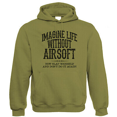 Life Without Airsoft Mens Funny Hoodie, Tactical Clothing Gift Him Dad Grandad