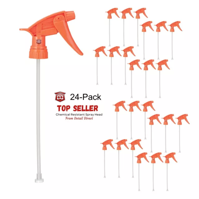 Trigger Sprayer Heavy Duty Chemical Resistant Spray Bottle Nozzle Head (24 Pack)