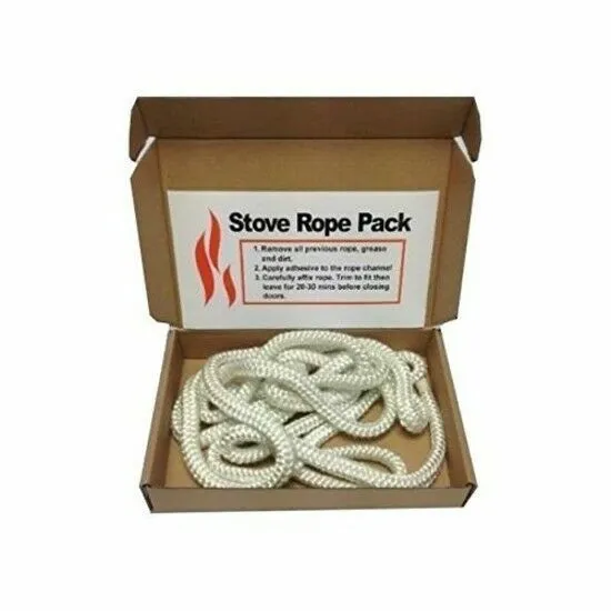 Stove Door Replacement Fibreglass Rope Kit 9mm x 2m Standard Rope