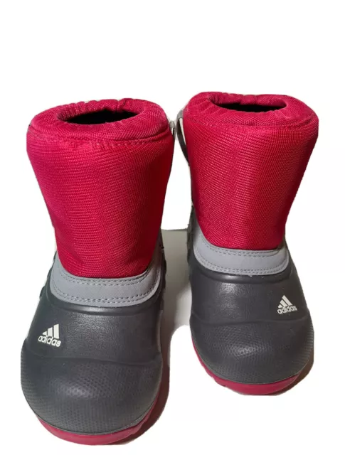 Adidas Outdoor Winterfun Primaloft Waterproof Boots Gray and Pink Girls G62878