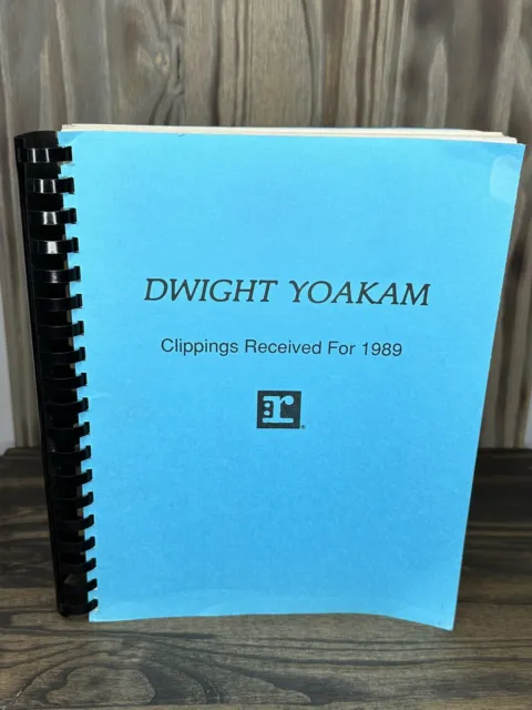 Dwight Yoakam Press Clippings Promo Book 1989 VERY RARE Reprise Records